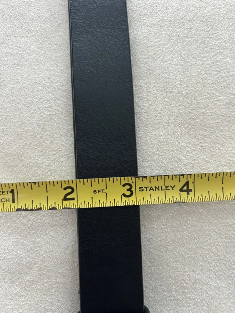 Chico’s black leather adjustable‎ belt. Silver hook buckle. Size Medium - Large